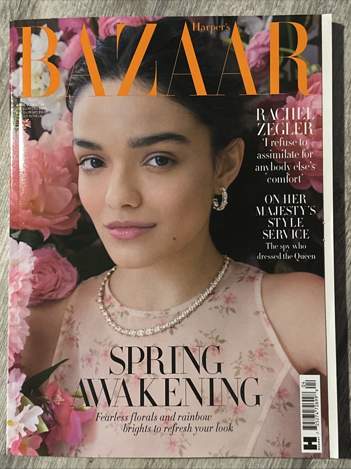 HARPER’S BAZAAR BRITISH MAGAZINE APRIL 2026 RACHEL ZEGLER