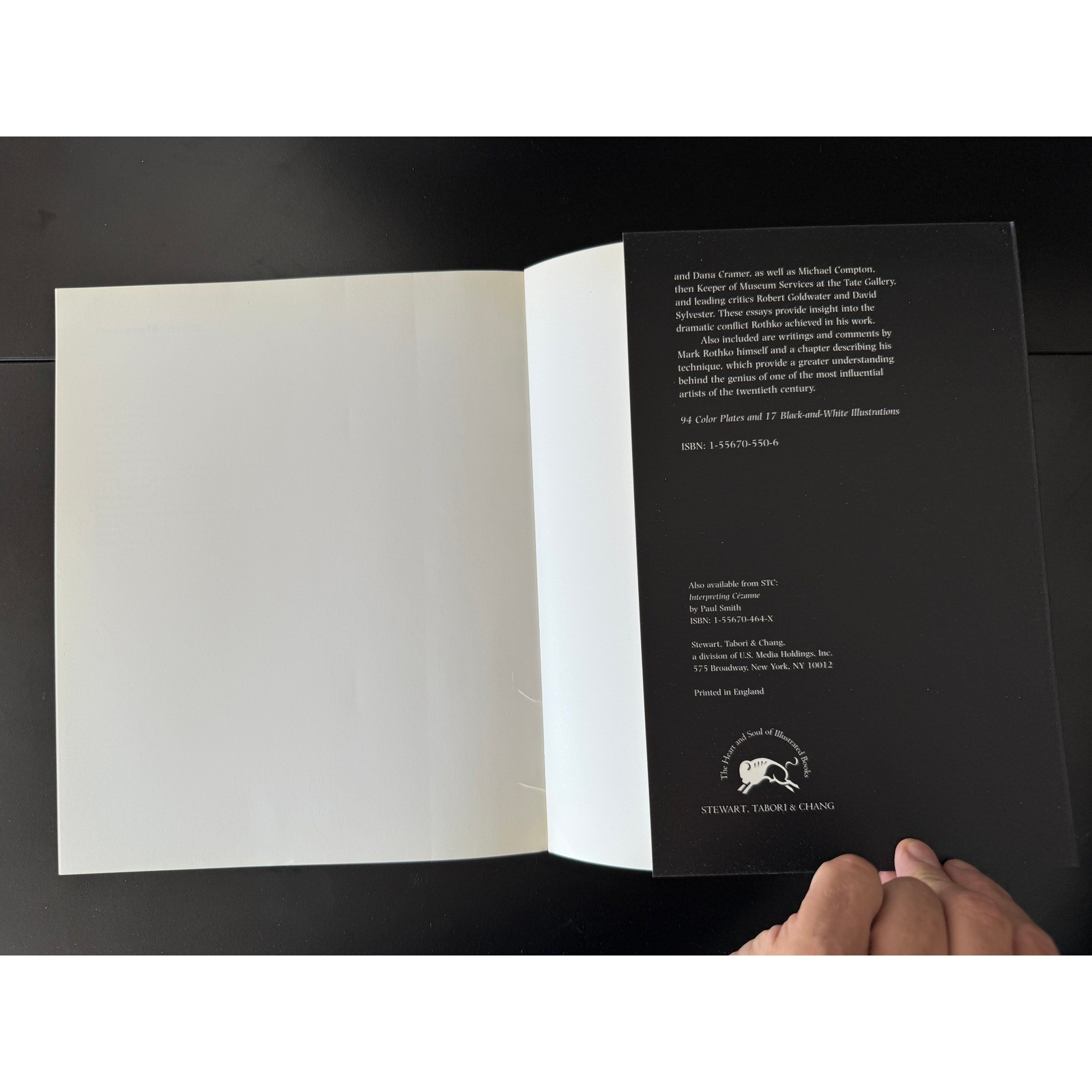 Mark Rothko Art Book Stewart Tabori & Chang Abstract Expressionism Catalog 1987