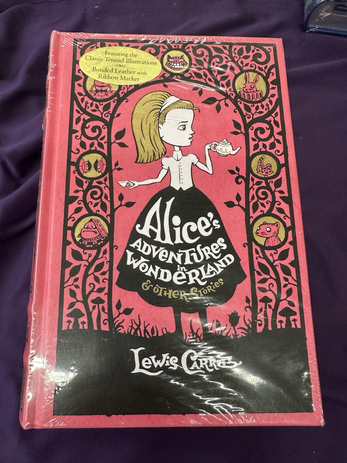 Alice’s Adventures in Wonderland and Other Stories Hardcover Leather Bound NEW