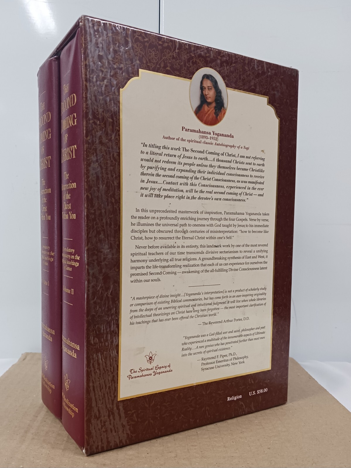 The Second Coming Of Christ Self-realization Fellowship Slip 2 Volumes