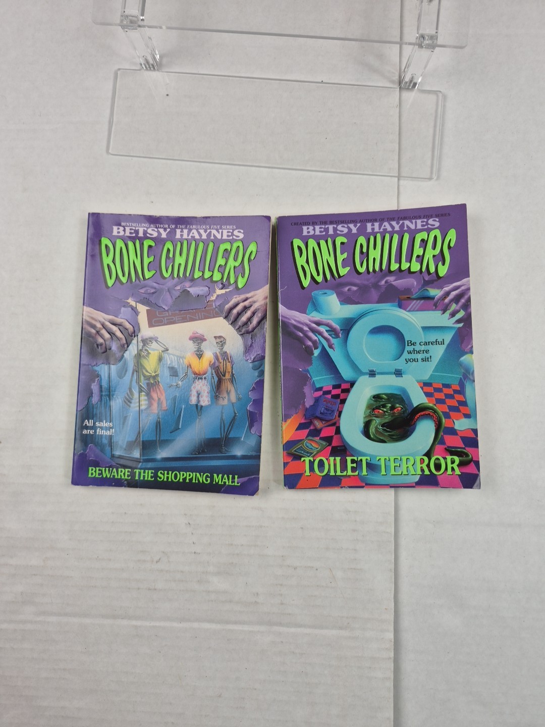 Bone Chillers Lot Betsy Haynes 1990s Vintage PB Horror #1 #11 Toilet Terror