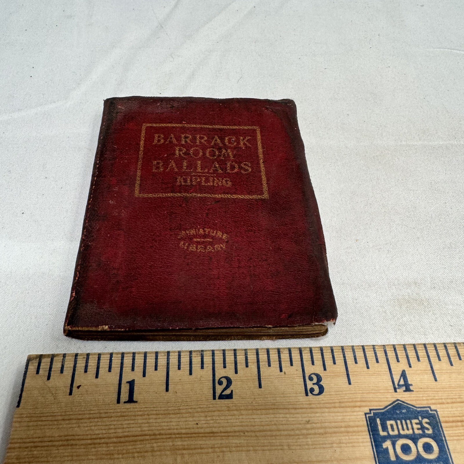 MINATURE LIBRARY BOOK 1925 RED BARRACK ROOM BALLADS BY KIPLING