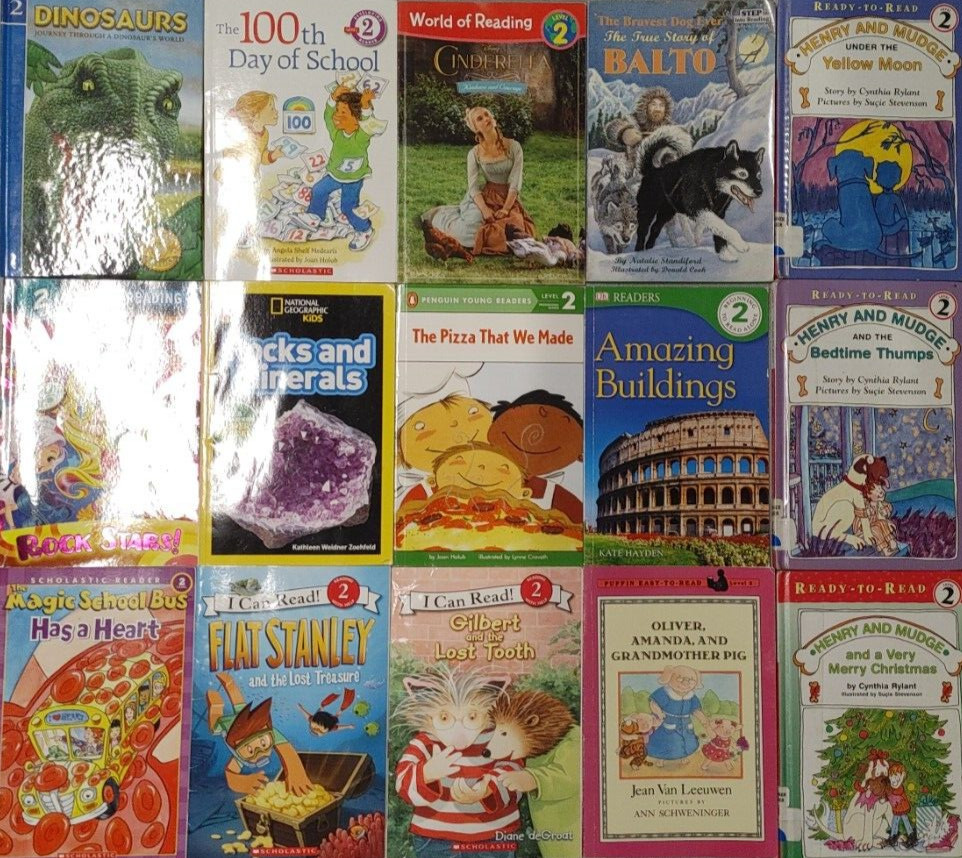 Lot of 100 Level 2 Readers RANDOM MIX Book Bundle Step Into Reading DK Hello