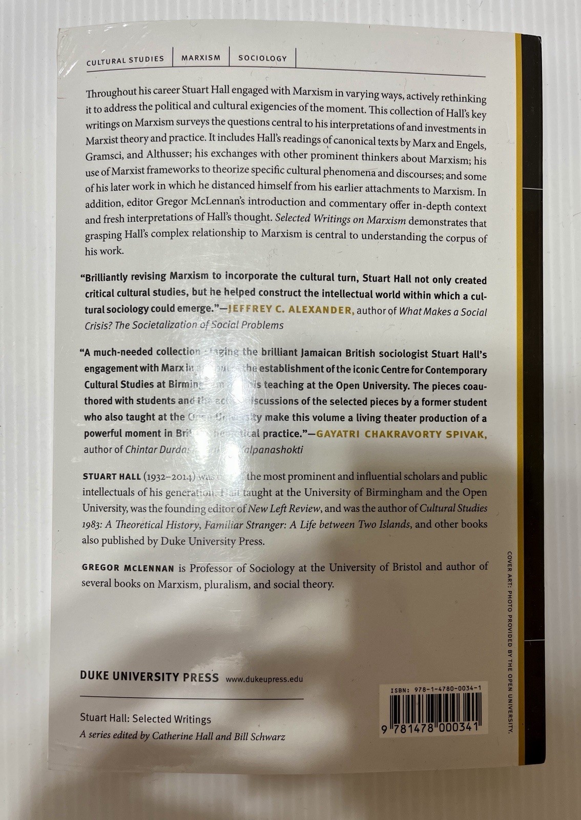 Stuart Hall Selected Writings on Marxism Paperback Duke University Press 2010