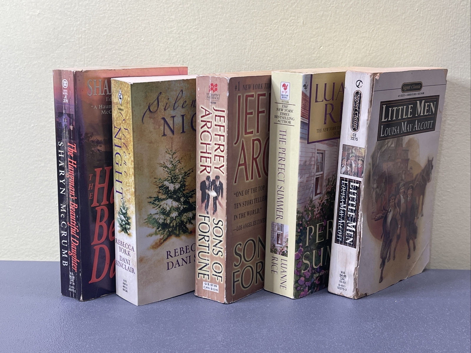 Lot of 5 Assorted Paperback Novels Books McCrumb Sinclair York Archer Rice Alcot