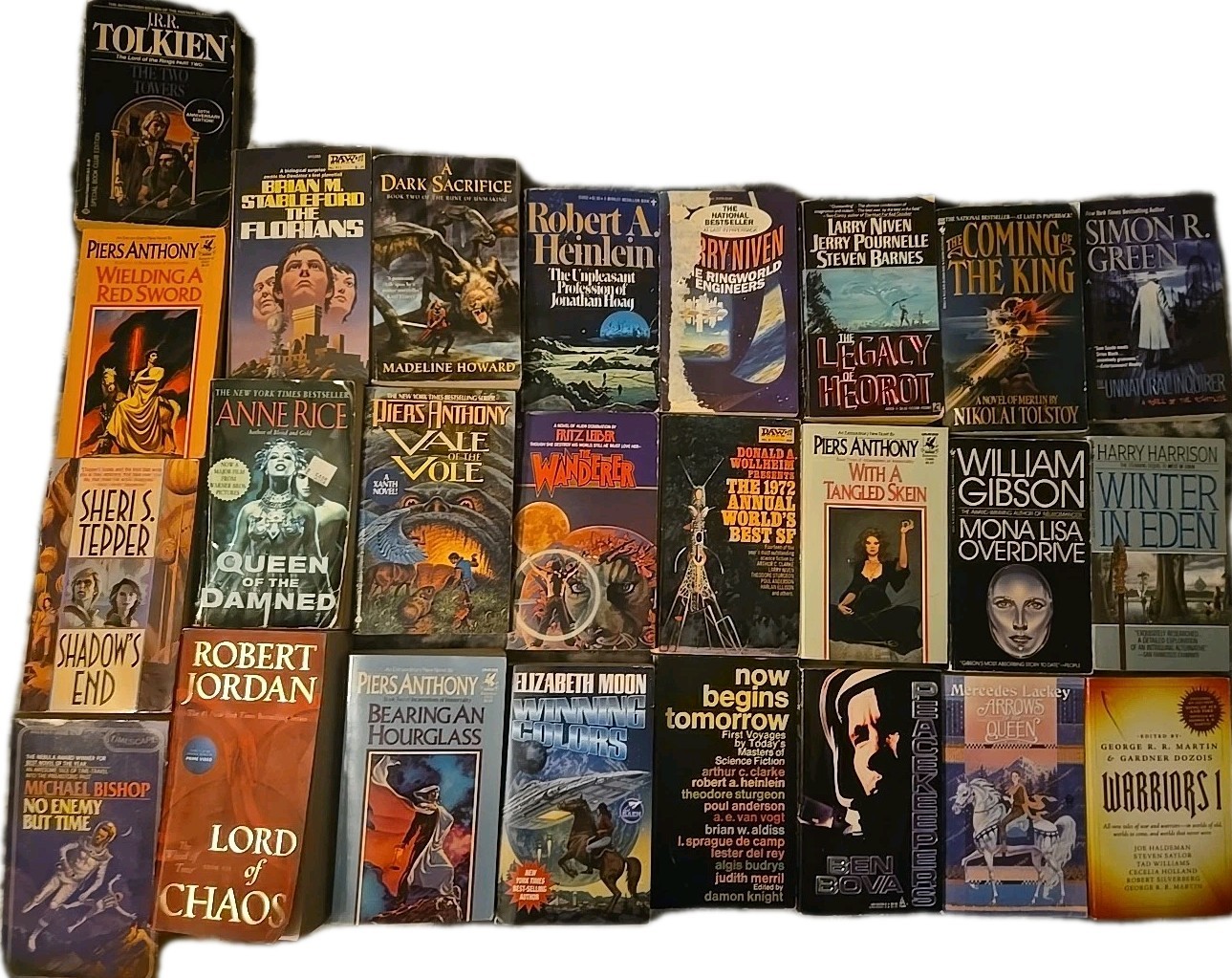 Mixed Lot Of 25 Sci-Fi/Fantasy Paperbacks Vintage _ Piers Anthony _ Anne Rice _