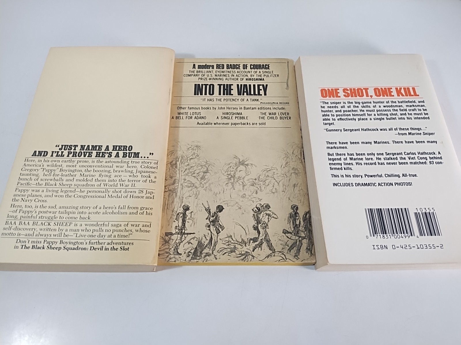 Vintage Military WWII & Vietnam War Paperback Book Lot of 8 Historical History