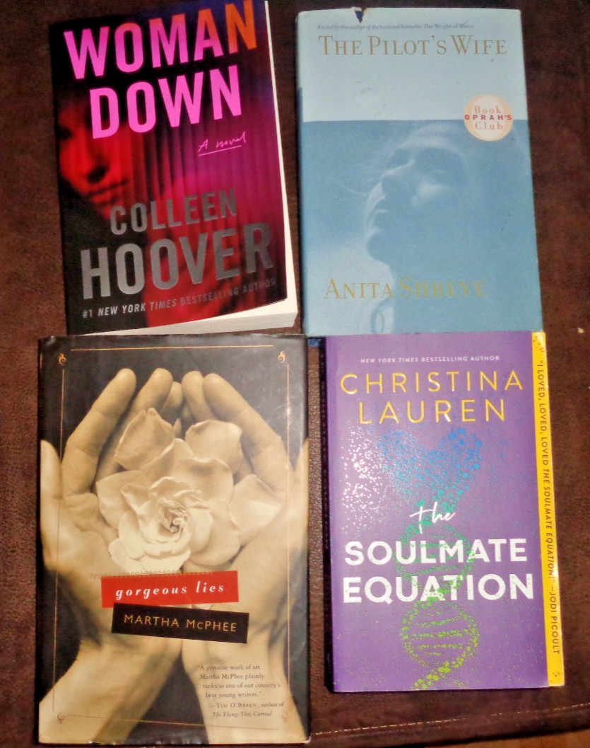 4 THRILLER ROMANCE BOOKS WOMAN DOWN by COLLEEN HOOVER, SOULMATE EQUATION LAUREN