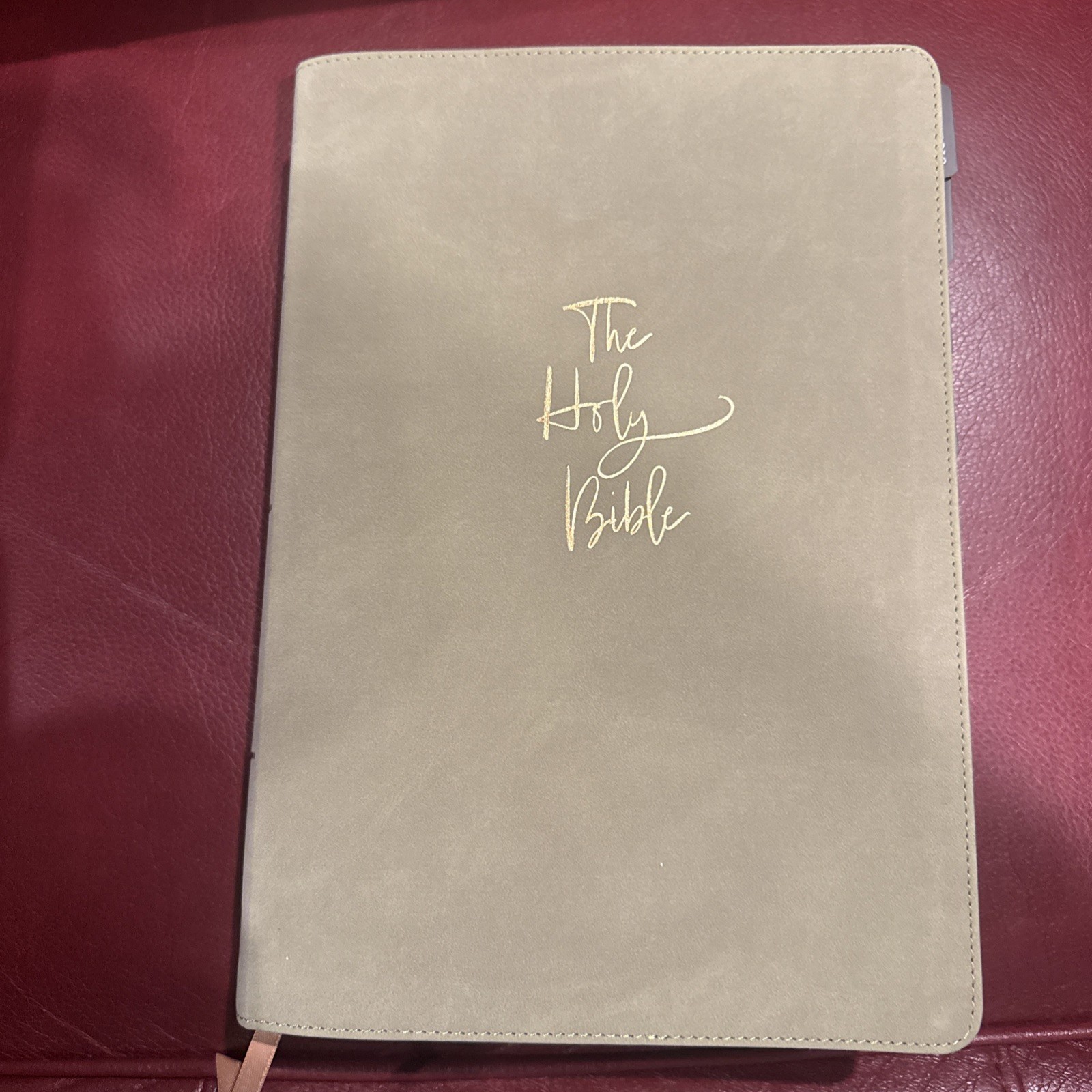 KJV Super Giant Print Reference Bible, Sage SuedeSoft LeatherTouch, Black Tabs