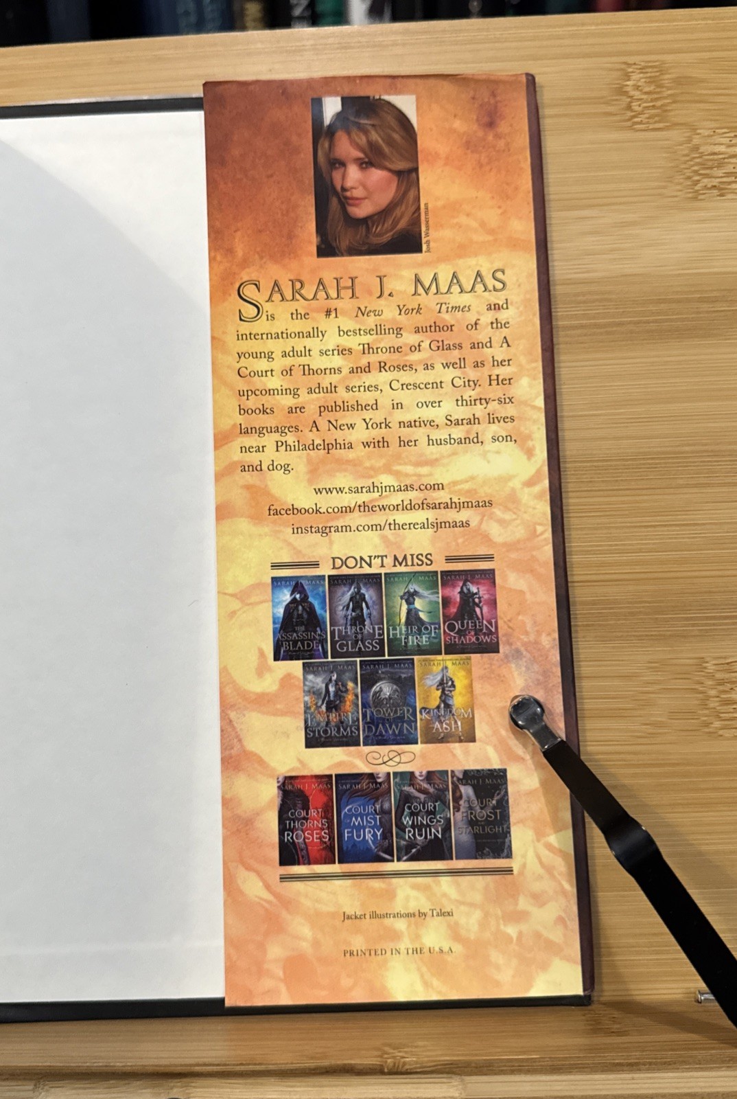 Crown of Midnight by Sarah J Maas (Hardcover) First Edition/Late, Original Cover