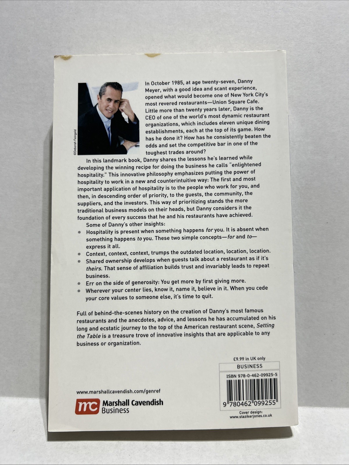 Setting the Table Danny Meyer Paperback Business Hospitality Success VG Pre-Owne