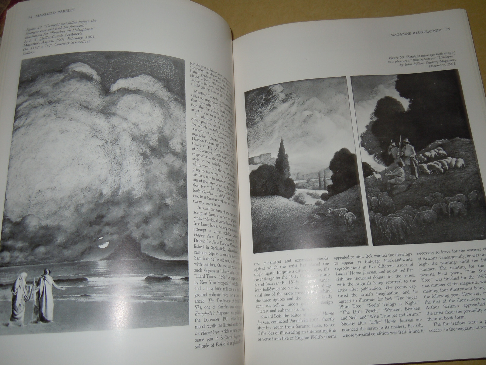 VINTAGE 1975 ” MAXFIELD PARRISH ” HARDBOUND BOOK by COY LUDWIG – 219 PAGES