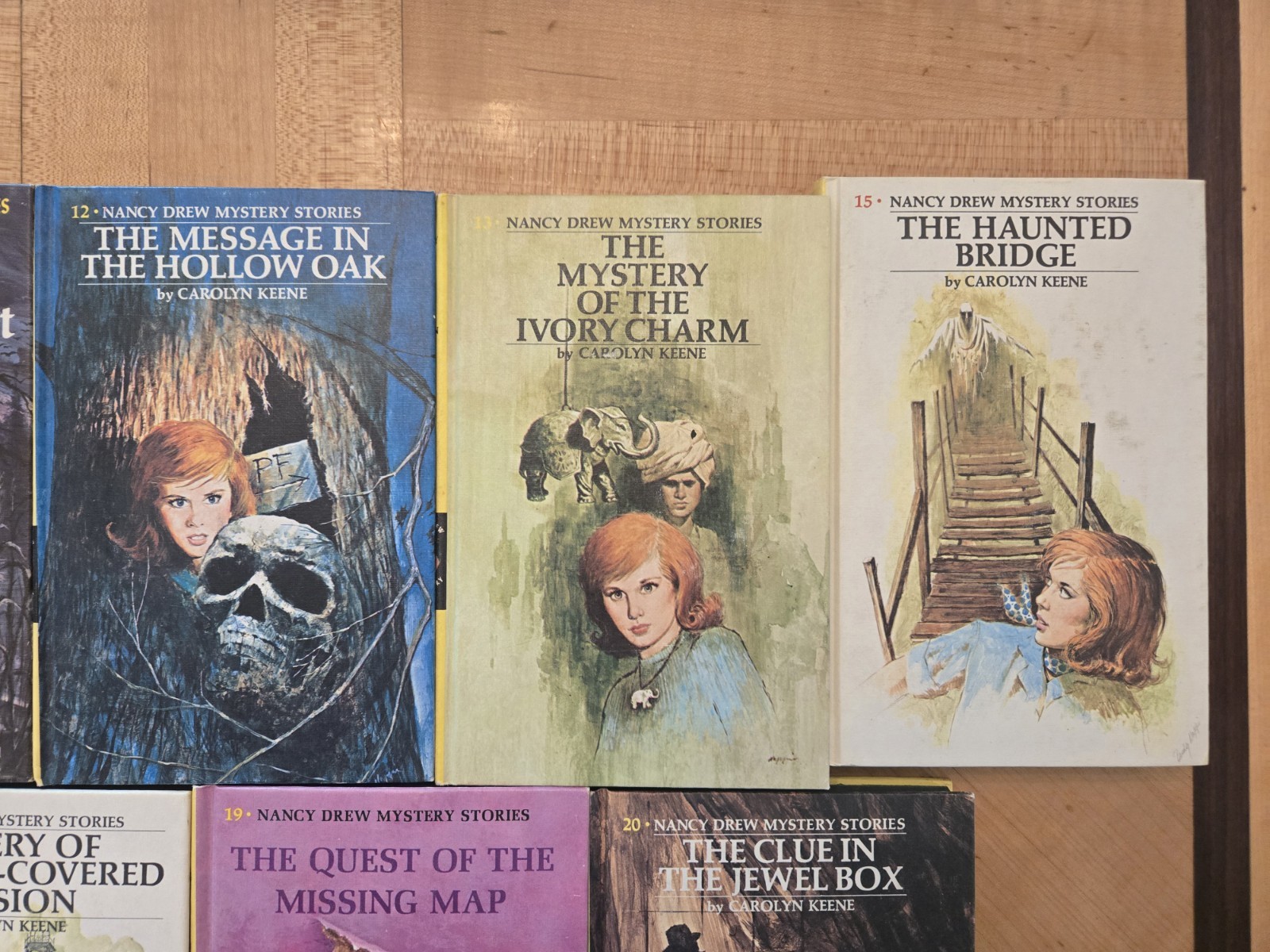 11 Vintage Nancy Drew Hardcover Books Yellow Spine Picture Cover Lot Classics