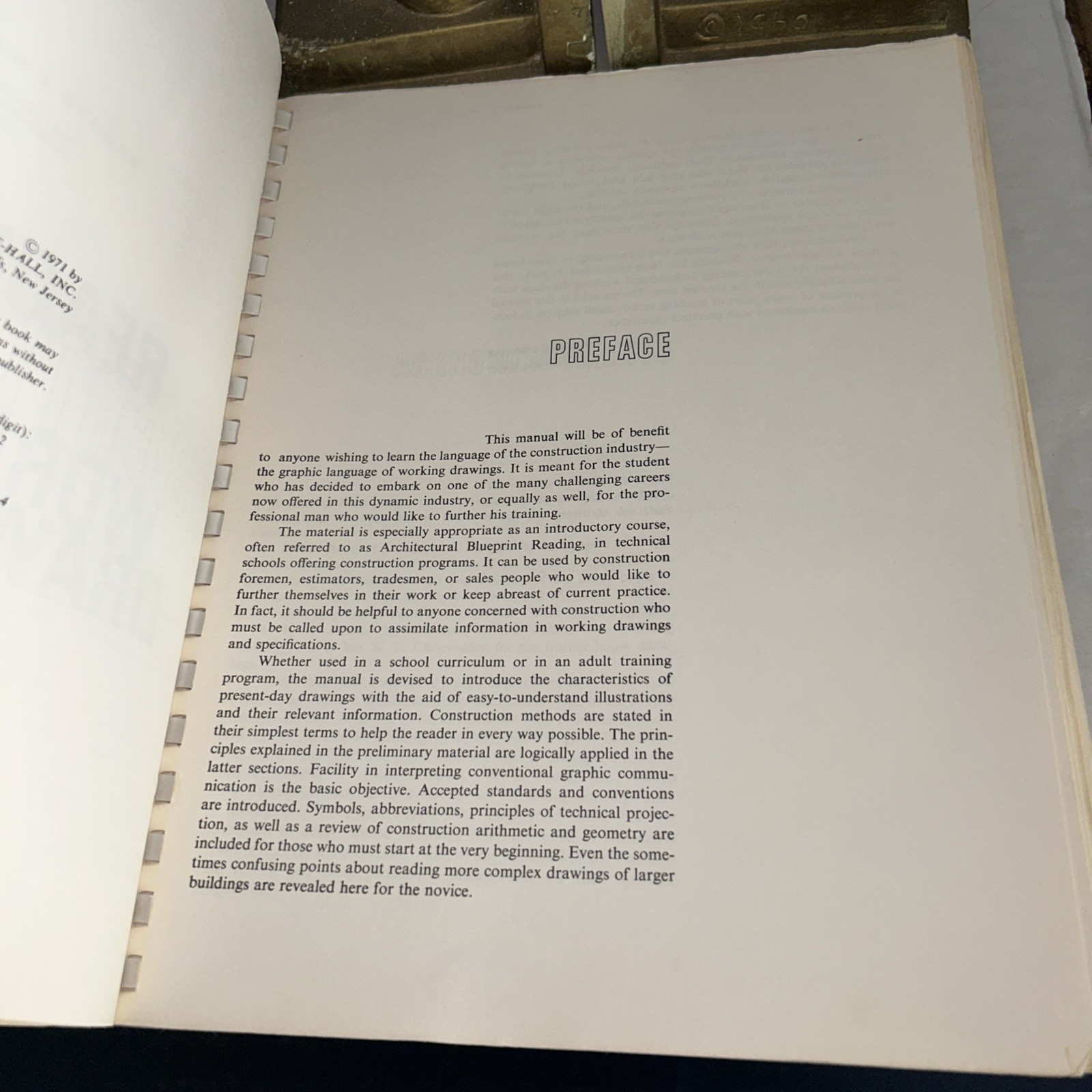 Reading Architectural Working Drawings Edward J Muller – Spiral Boud 1971 K8