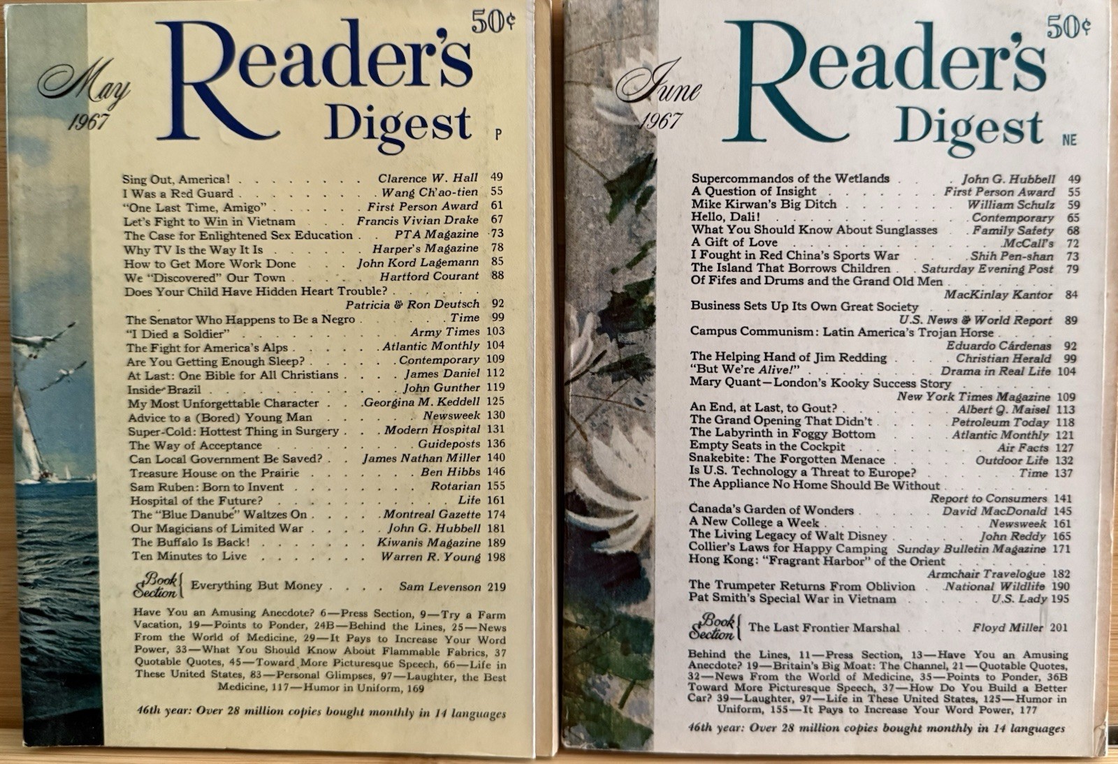 1967 May June (2) READER’S DIGEST MAGAZINE Vintage Ageless Fun Short Stories