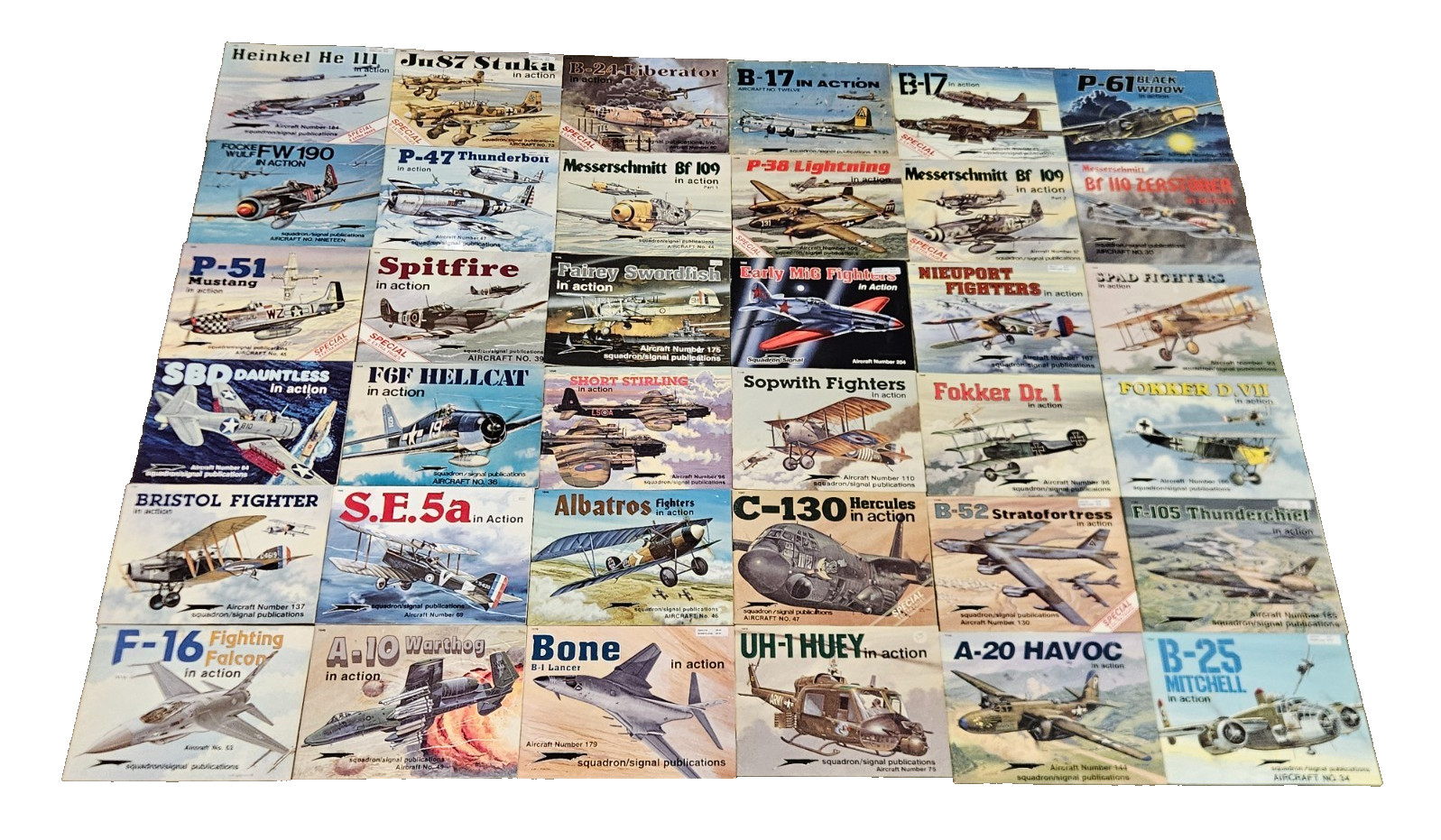 Lot of 37 Squadron /Signal Publications Aircraft In Action, Very Good