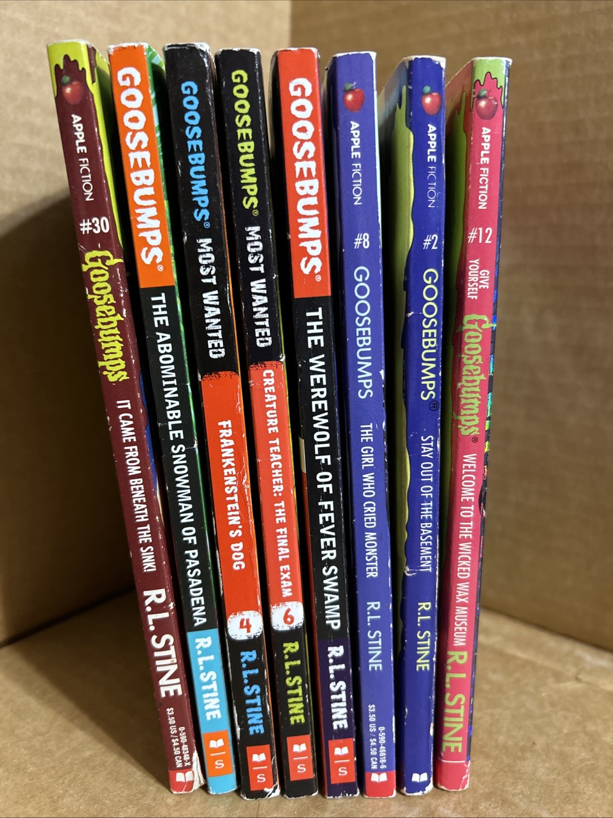 R.L. Stine Goosebumps Paperback Book Lot Scholastic Horror Vintage