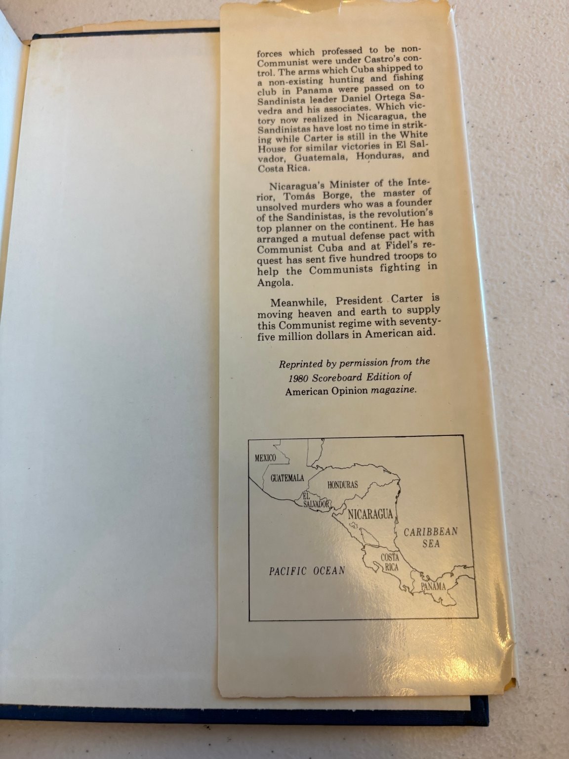 Nicaragua Betrayed Somoza Cox 1980 Western Islands Political History HC