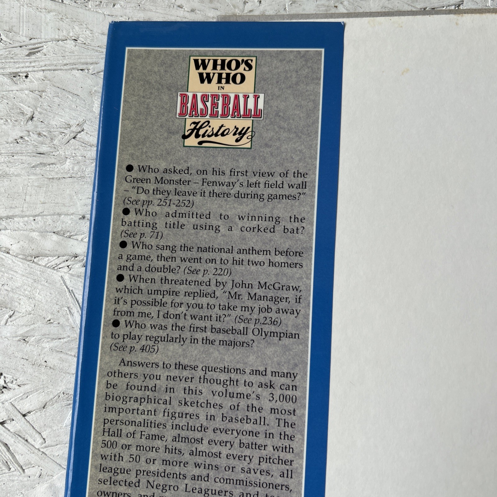 Who’s Who in Baseball History Johnson & Ward Hardcover-DJ-Illustrated-1994 (34)