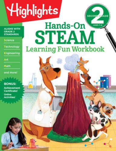 Second Grade Hands-On STEAM Learning Fun Workbook (Highlights Learni – VERY GOOD