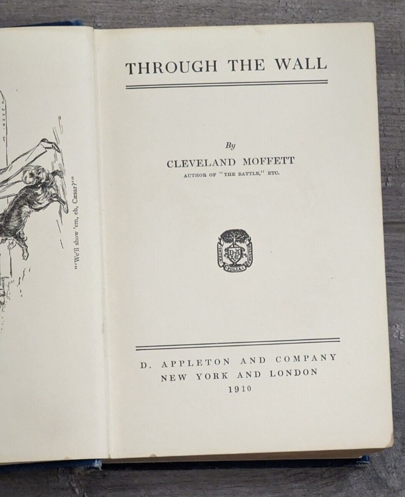 Antique 1910 Through The Wall Hardcover Mystery Cleveland Moffett D Appleton