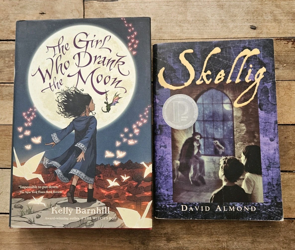 1st Ed/5th Print : The Girl Who Drank The Moon by Kelly Barnhill + Skellig Lot