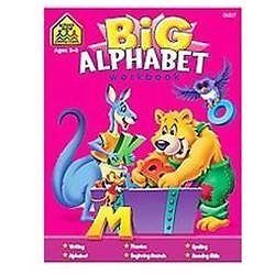 School Zone Big Alphabet Workbook: 320 Pages- 1601590164, paperback, School Zone