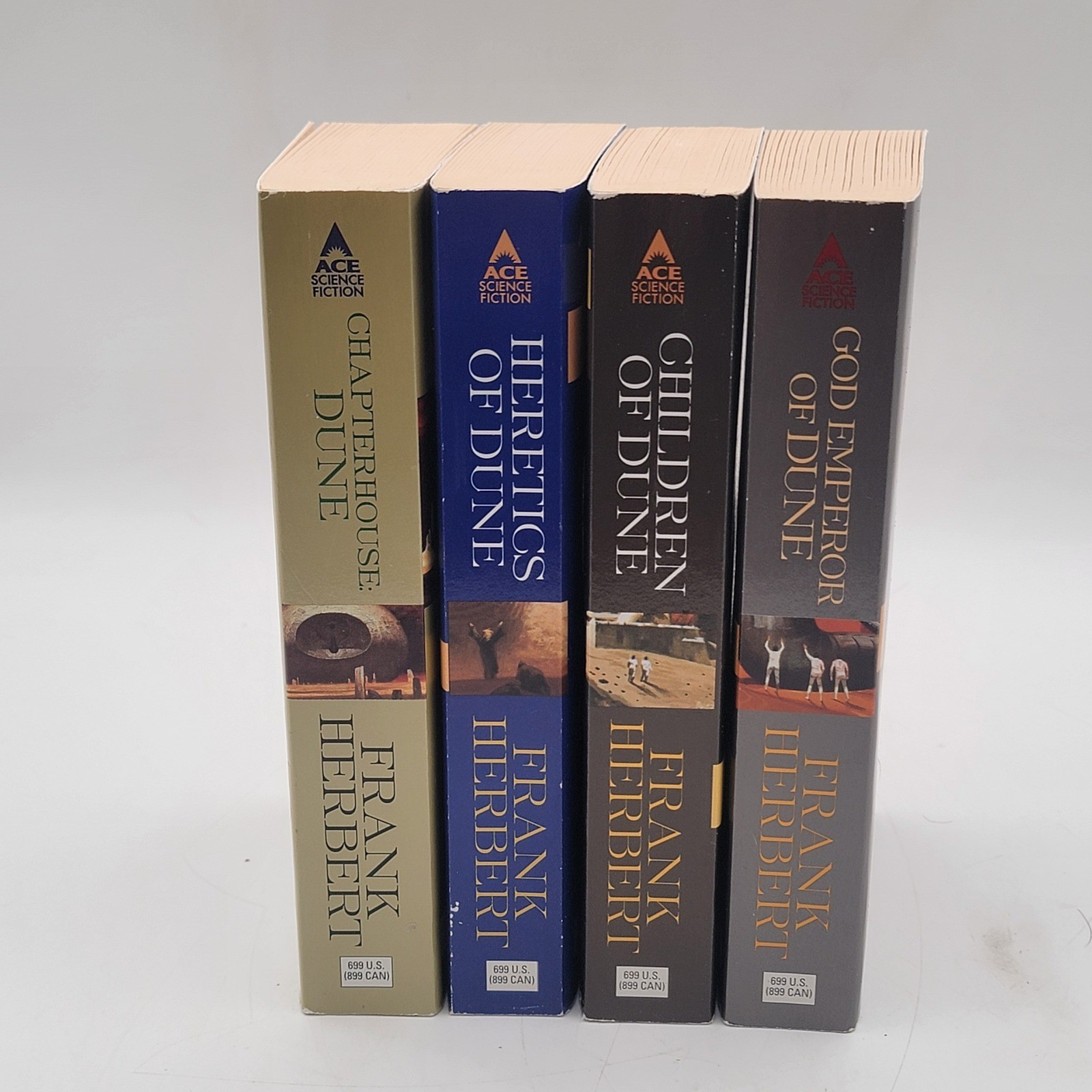 Frank Herbert Dune Series Books 3-6 Paperback Ace Science Fiction Set Good