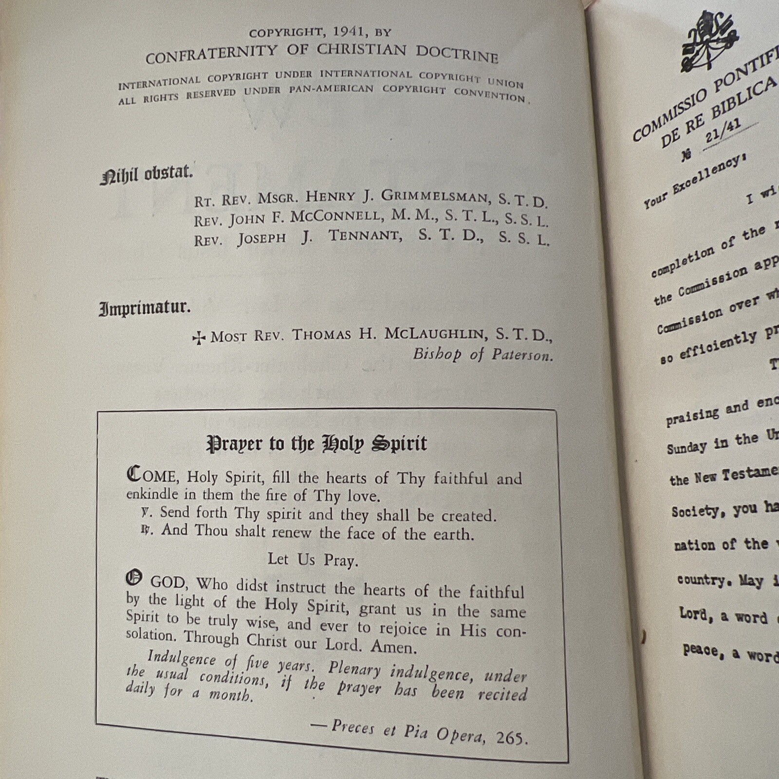 NEW TESTAMENT BIBLE -St. Anthony Guild Press- From the Latin Vulgate (1941) VTG