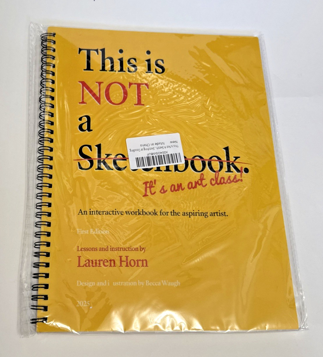 This Is NOT a Sketchbook Lauren Horn Interactive Art Class Workbook New Sealed