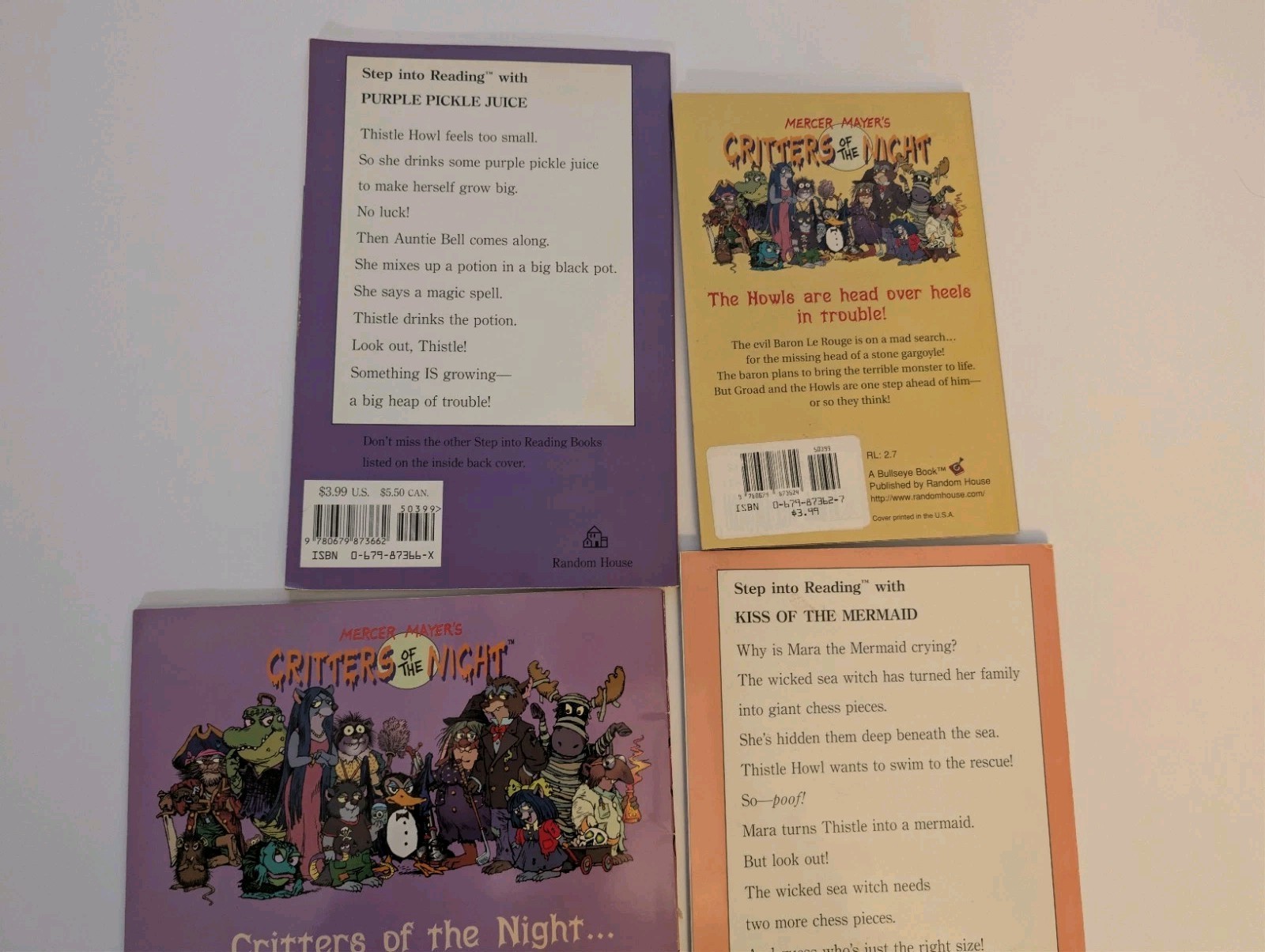 Critters of the Night Mercer Mayer Book Lot Monsters Fantasy Ages 4-8 Kids Rare
