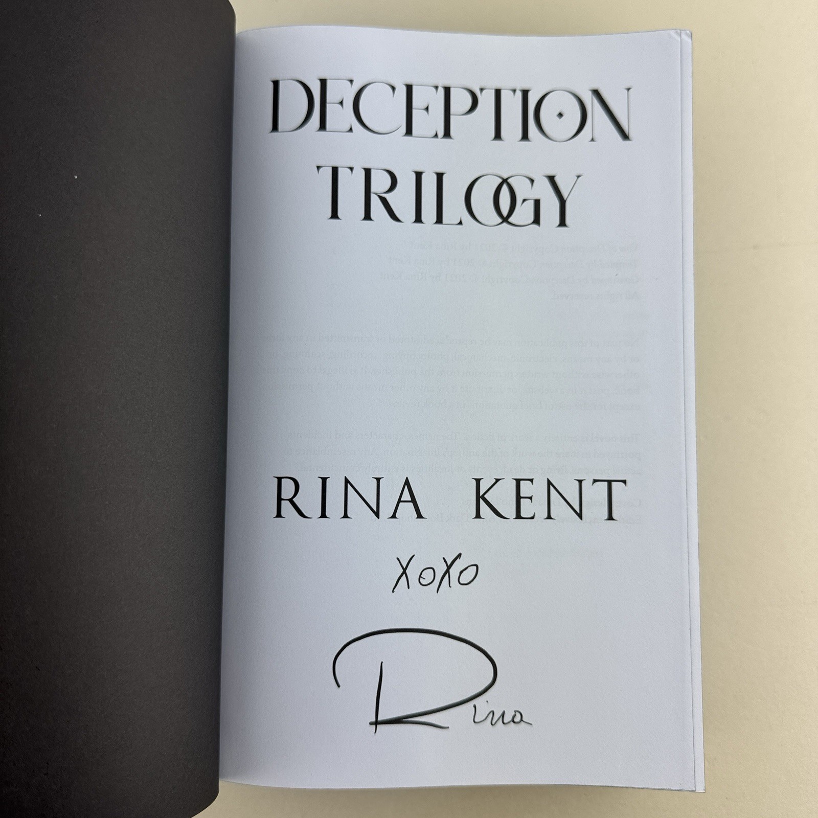 Rina Kent Deceptions Trilogy After Dark Bookshop Special Edition + Art Prints