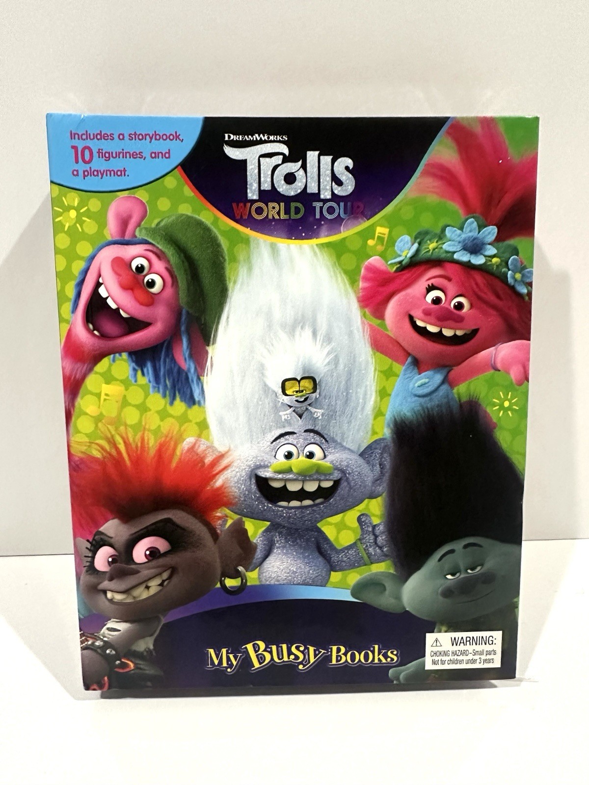 Dreamworks Trolls World Tour My Busy Books 10 Figurines Playmat Storybook