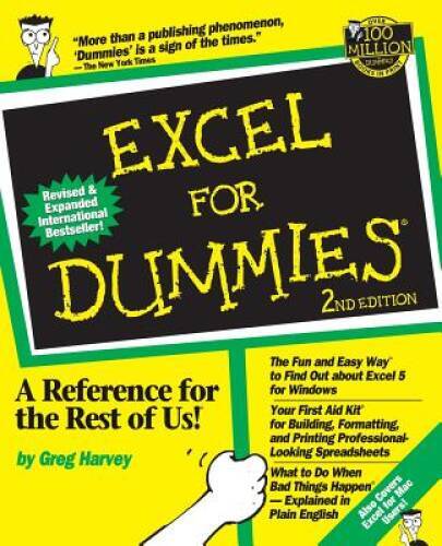 Excel For Dummies – Paperback By Harvey, Greg – GOOD