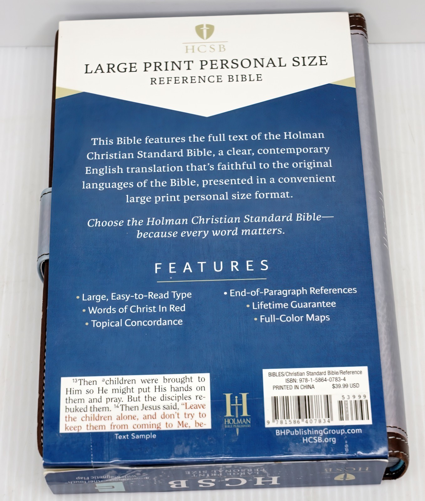 HCSB Large Print Personal Size Reference Bible Holman Magnetic Flap Red Letter