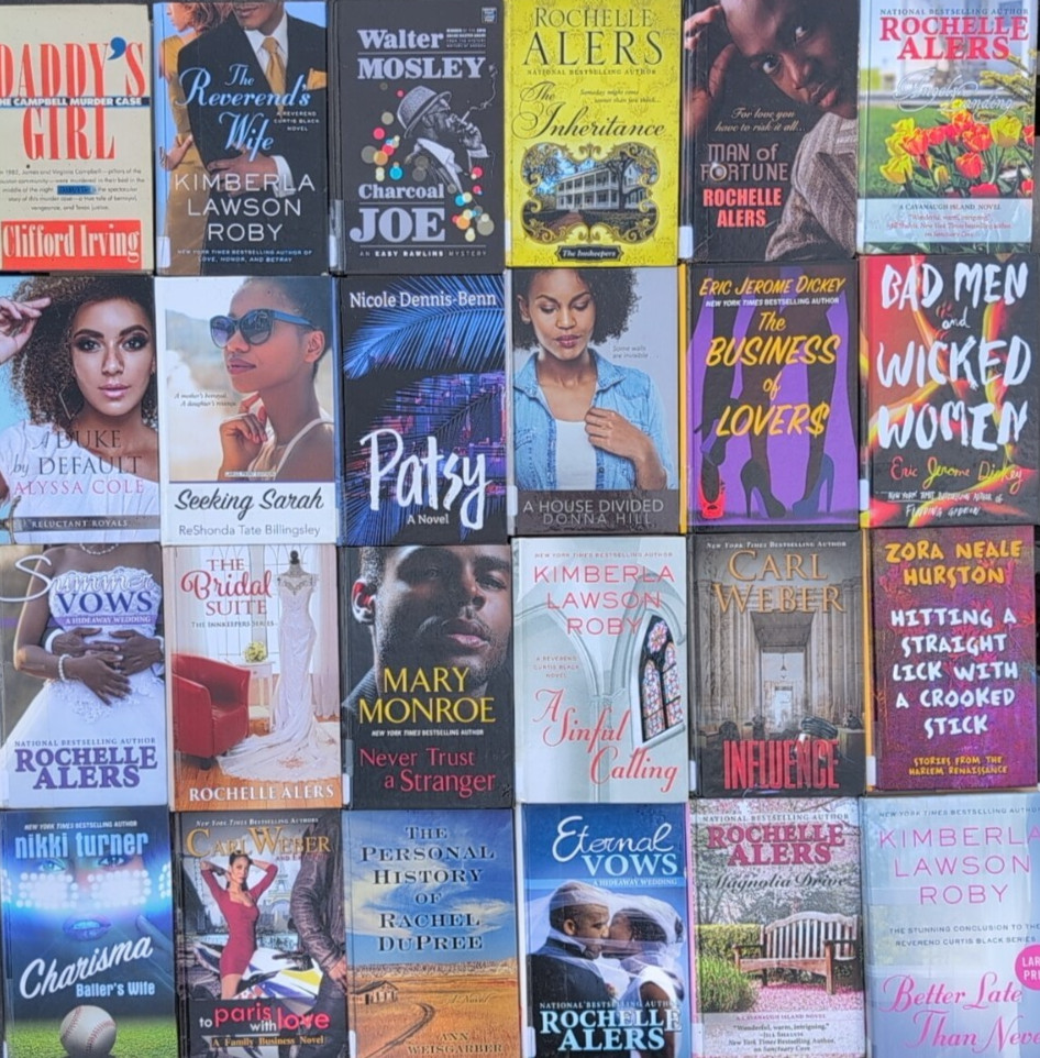RANDOM MIX Lot of 5 LARGE PRINT Black/African American Fiction Romance Family
