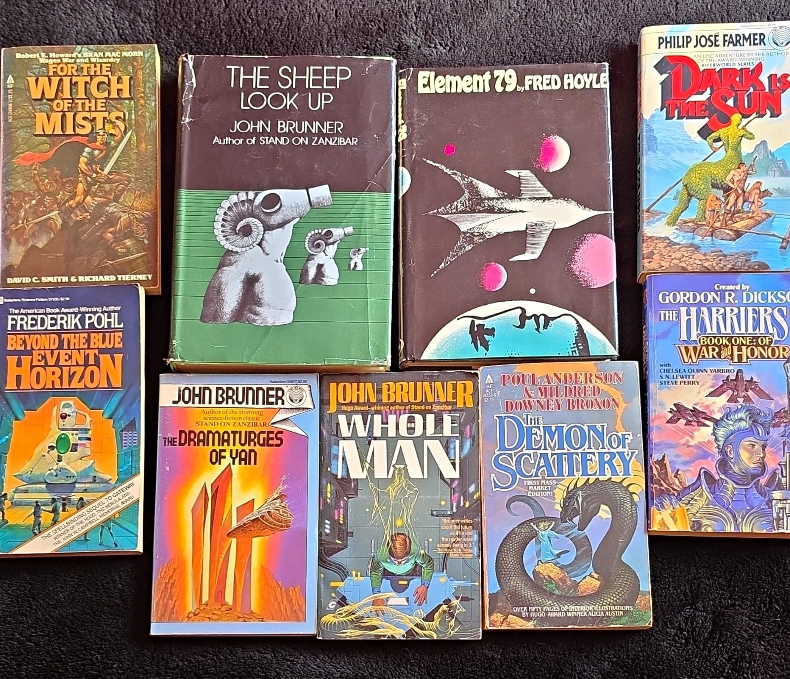 The Sheep Look Up John Brunner 1972 Vintage Sci-Fi Hardcover + Paperback Lot 9
