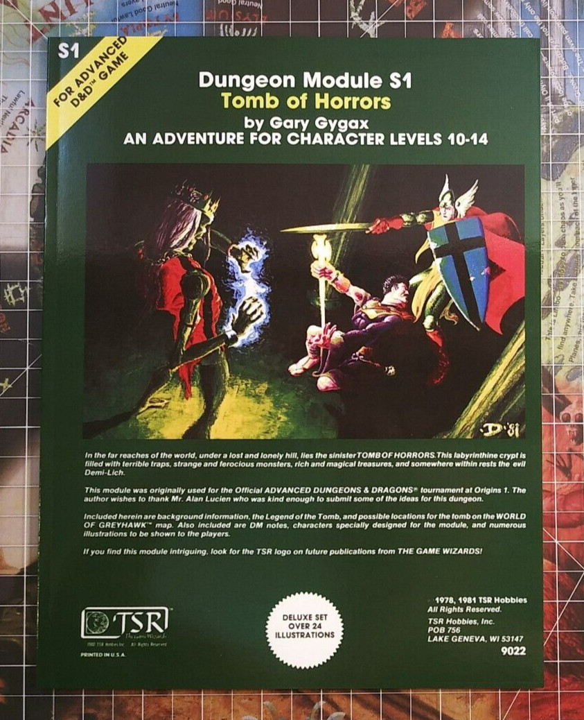 S1 Tomb of Horrors – Dungeons & Dragons – D&D – AD&D