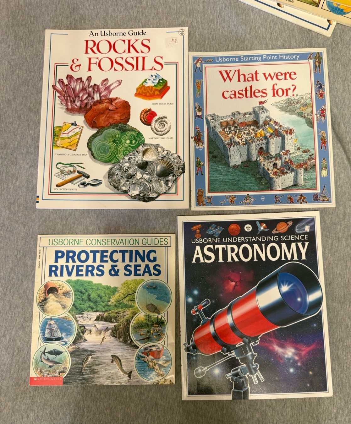 LOT of Vintage Usborne Books Science Guides 1990s Children’s Books x 12