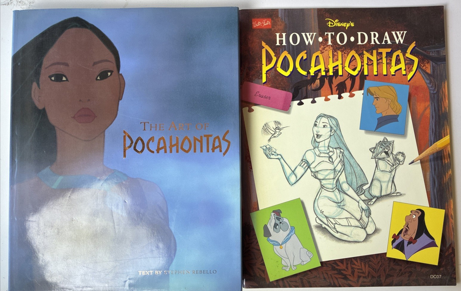 2 Books: The Art of Pocahontas – Hardcover and How to Draw Pocohontas (24C)