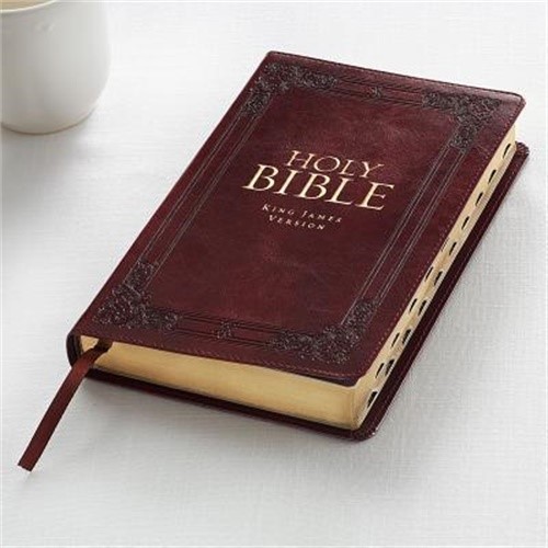 KJV Standard Size Thumb Index Edition: Burgundy (Leather / Fine Binding)
