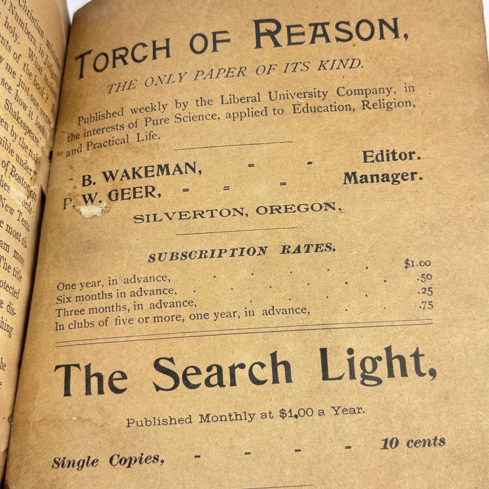 1902 Secular Social Movement Pamphlet Brooklyn Philosophical Society Eckler NYC