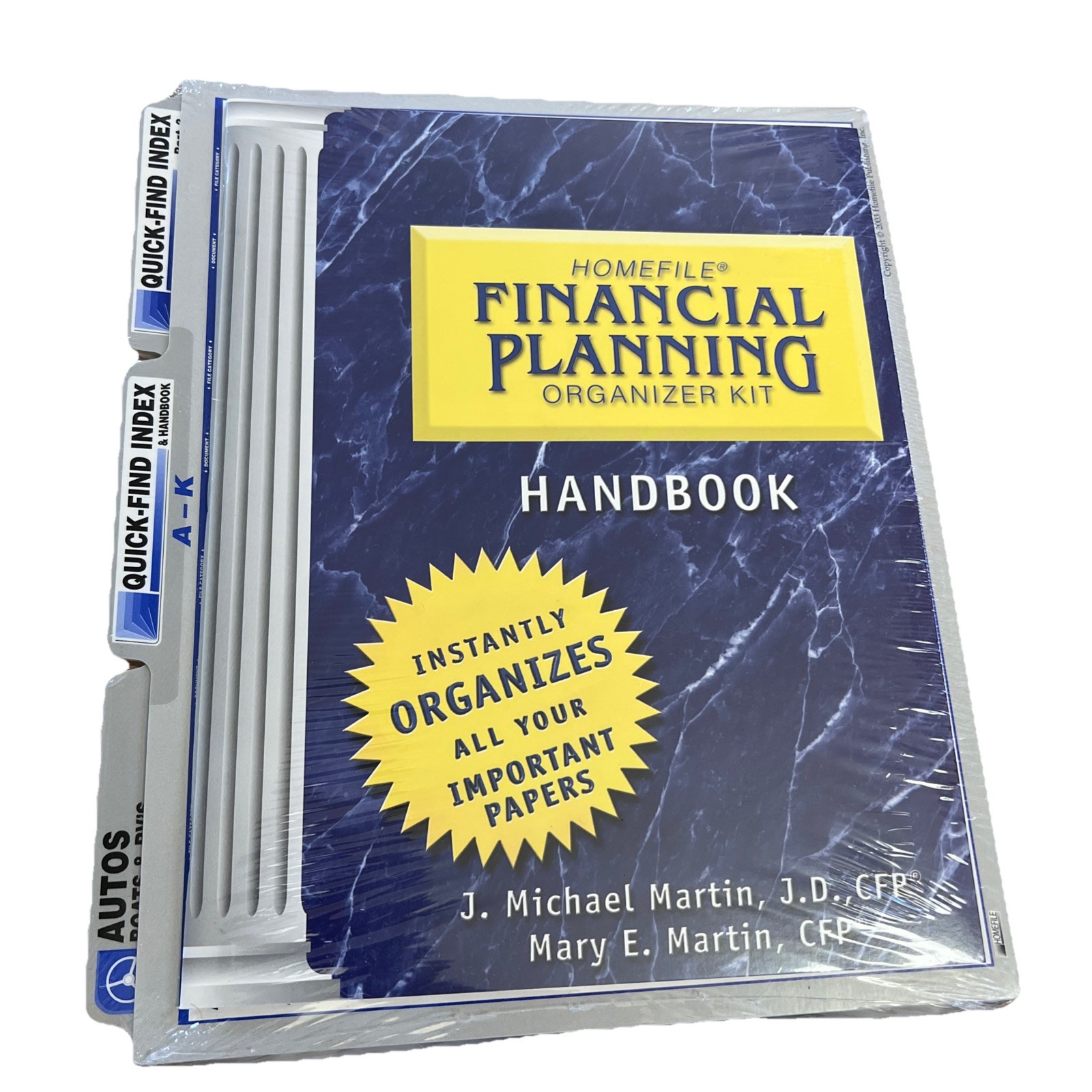 NEW HOMEFILE Financial planning organizer kit HANDBOOK Martin 2004 48 pages