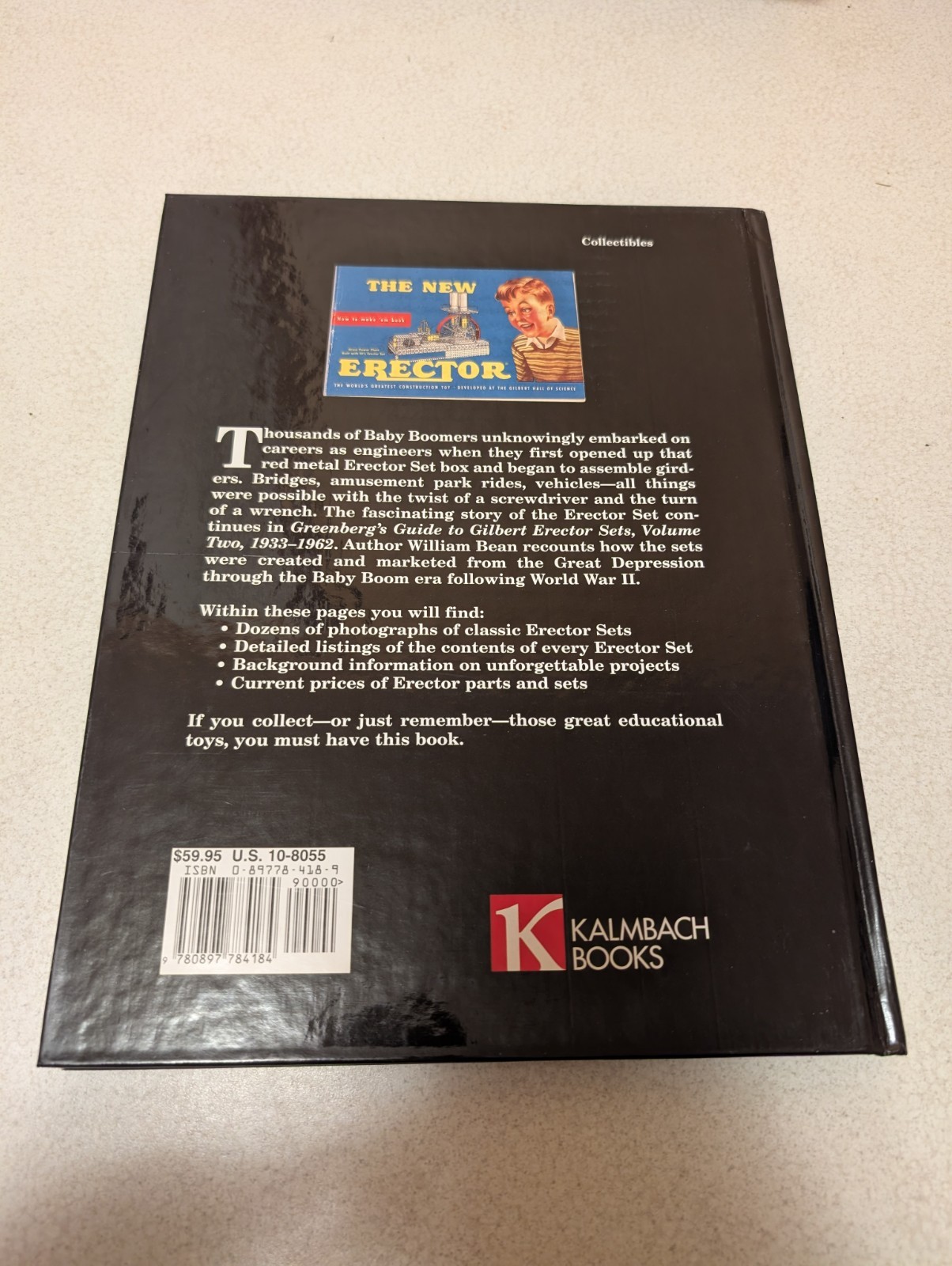Greenberg’s Guide to Gilbert Erector Sets, Vol. 2, 1933-1962- Hardcover ~New~