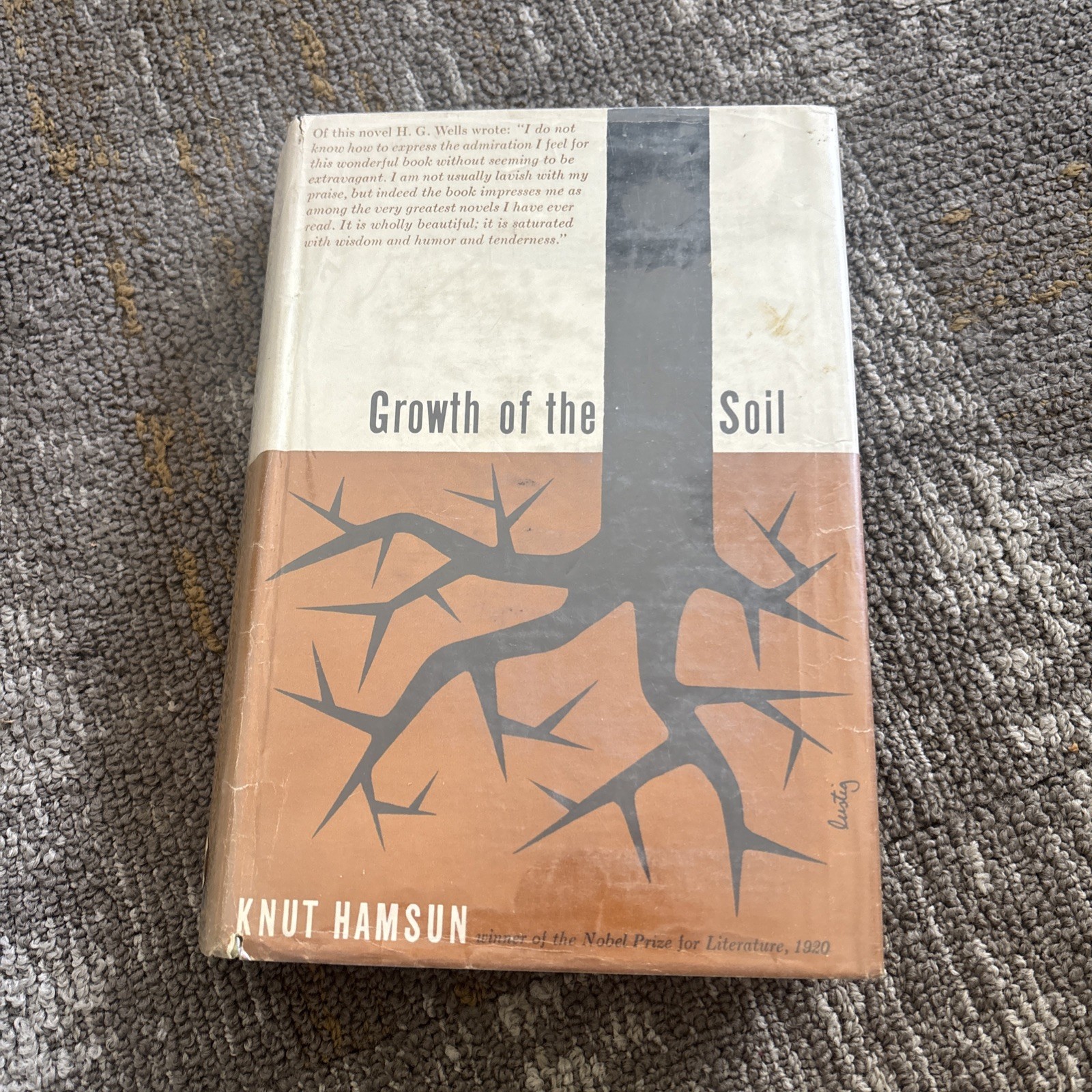 Growth of the Soil by Knut Hamsun Hardcover Fifth Printing Alfred A. Knopf 1958