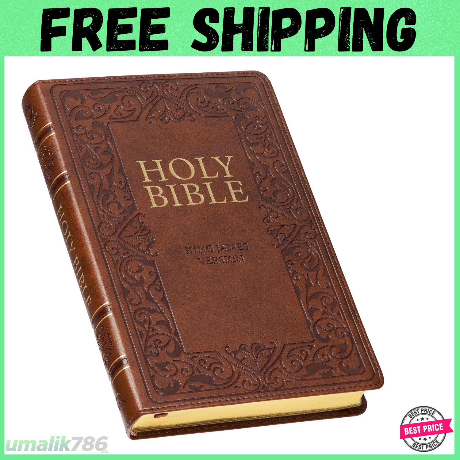 Medium Brown KJV Deluxe Bible with Thumb Index BRAND NEW in Shrink Wrap!!!