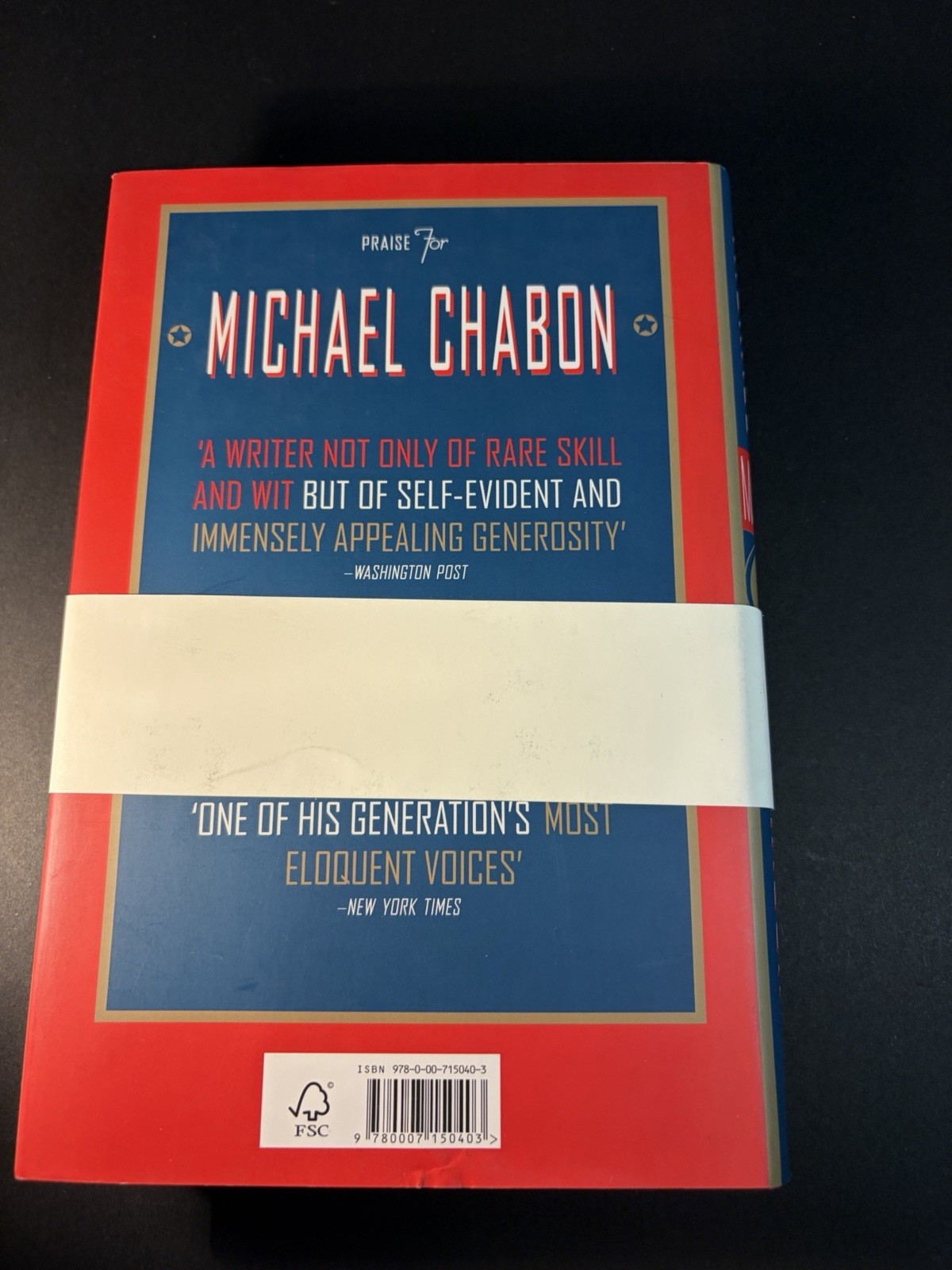 Michael Chabon “Manhood For Amateurs” Signed UK Edition Fourth Estate