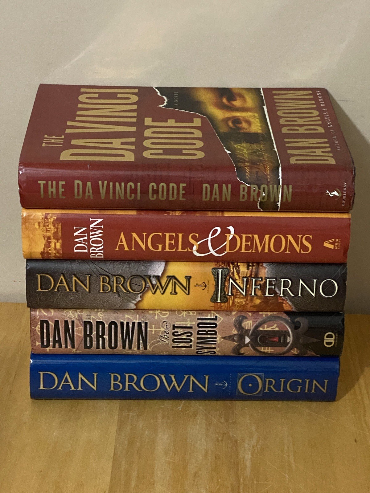 Dan Brown 5 HC Book Lot Robert Langdon Davinci Code Series. Inferno, Origin..