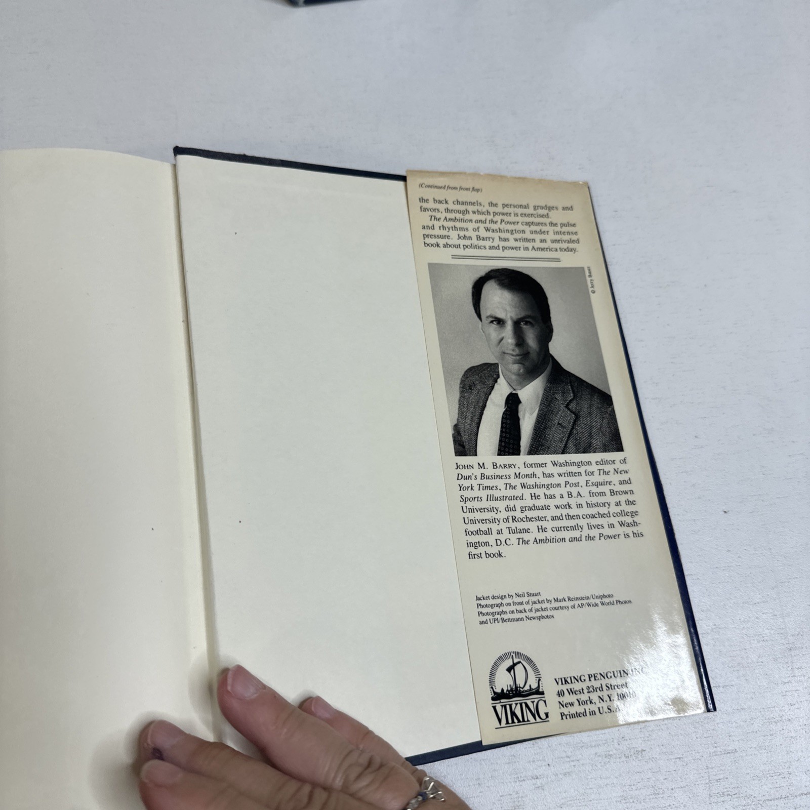The Ambition and the Power: The – Hardcover, by Barry John M. SIGNED 1st Edition