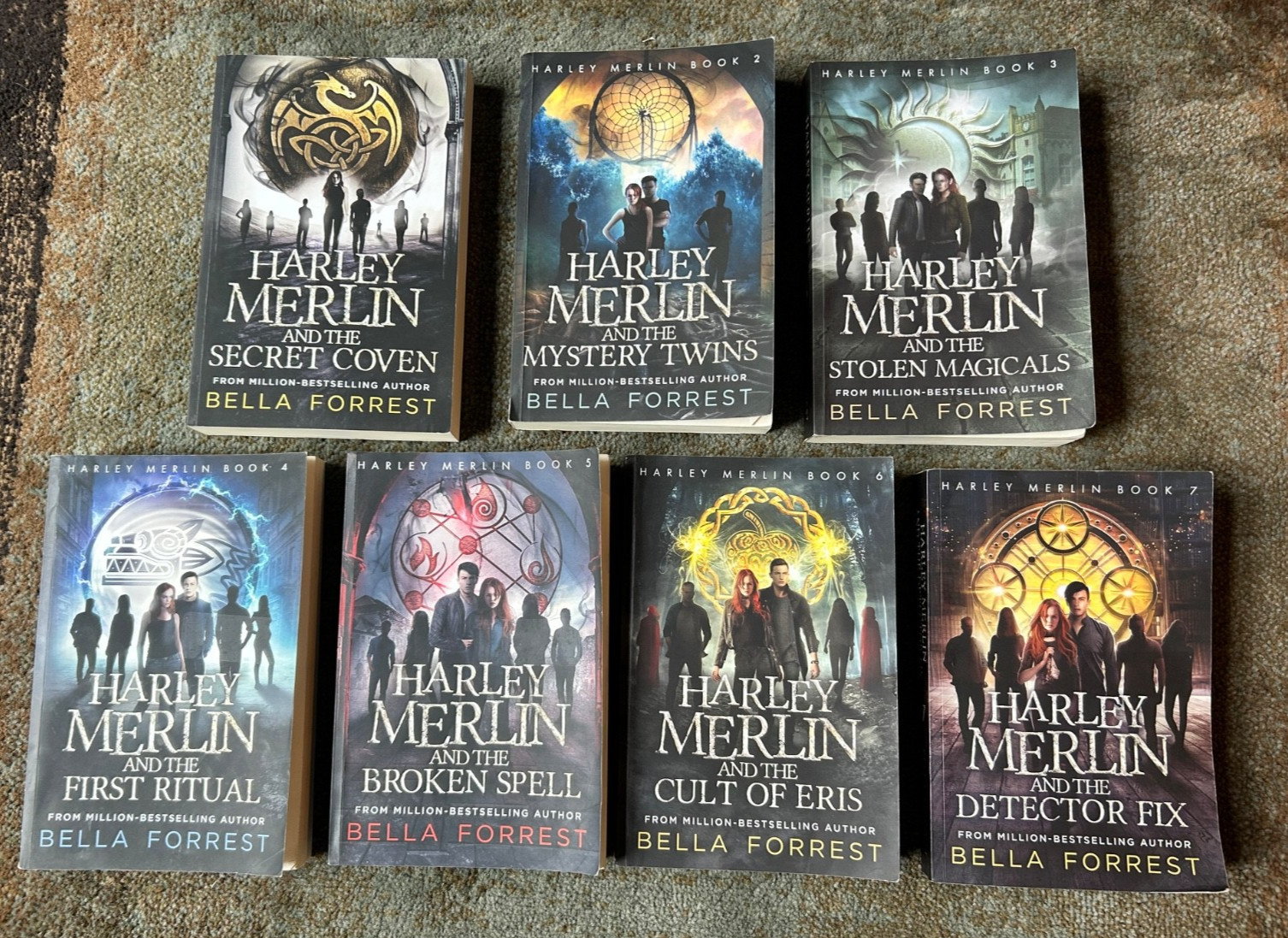 LOT of 7 vol 1-7 Harley Merlin Books – Bella Forrest YA Fantasy